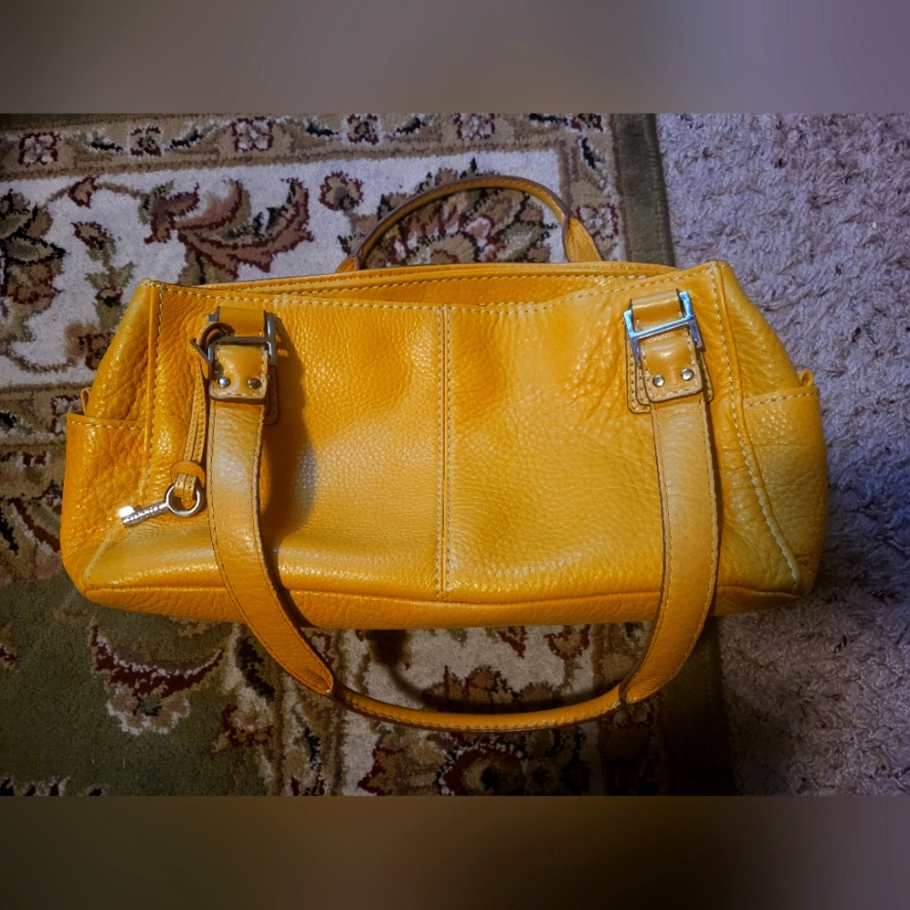 Fossil Yellow Shoulder Bag